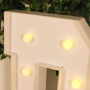 4ft XL LED Marquee Letter Foam Board with 10 Warm White Battery Operated LEDs - White