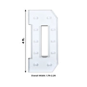 4ft XL LED Marquee Letter Foam Board with 10 Warm White Battery Operated LEDs - White