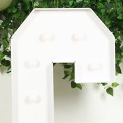 4ft XL LED Marquee Letter Foam Board with 10 Warm White Battery Operated LEDs - White