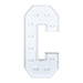 4ft XL LED Marquee Letter Foam Board with 10 Warm White Battery Operated LEDs - White WOD_METLTR11_4FT_C