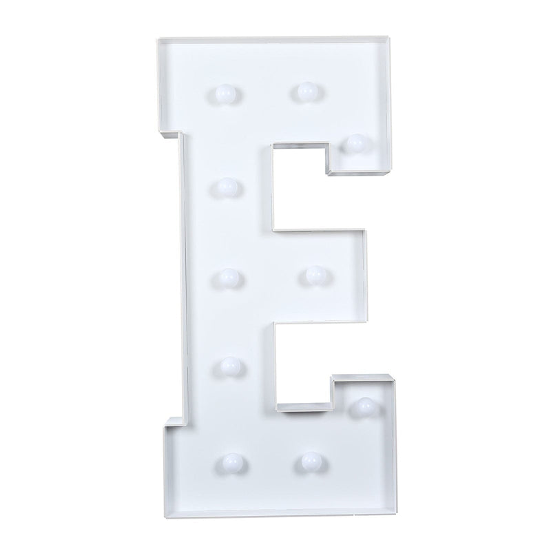 4ft XL LED Marquee Letter Foam Board with 10 Warm White Battery Operated LEDs - White WOD_METLTR11_4FT_E