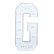 4ft XL LED Marquee Letter Foam Board with 10 Warm White Battery Operated LEDs - White WOD_METLTR11_4FT_G