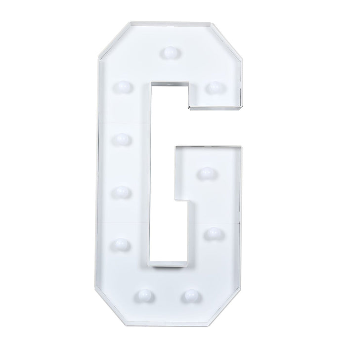 4ft XL LED Marquee Letter Foam Board with 10 Warm White Battery Operated LEDs - White WOD_METLTR11_4FT_G