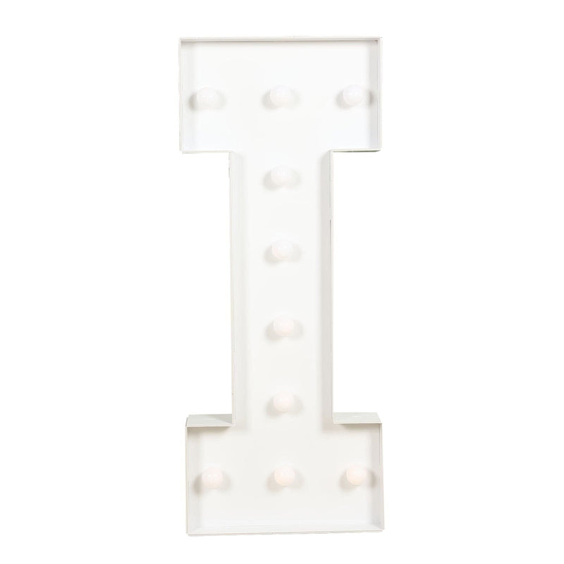 4ft XL LED Marquee Letter Foam Board with 10 Warm White Battery Operated LEDs - White WOD_METLTR11_4FT_I