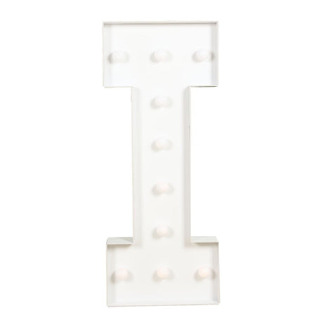 4ft XL LED Marquee Letter Foam Board with 10 Warm White Battery Operated LEDs - White WOD_METLTR11_4FT_I