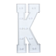 4ft XL LED Marquee Letter Foam Board with 10 Warm White Battery Operated LEDs - White WOD_METLTR11_4FT_K