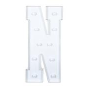 4ft XL LED Marquee Letter Foam Board with 10 Warm White Battery Operated LEDs - White WOD_METLTR11_4FT_N