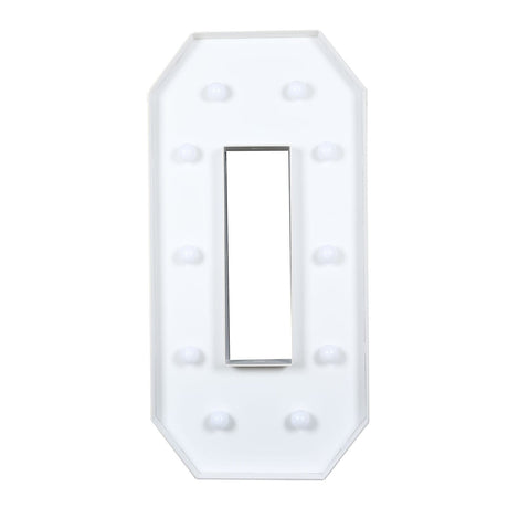 4ft XL LED Marquee Letter Foam Board with 10 Warm White Battery Operated LEDs - White WOD_METLTR11_4FT_O