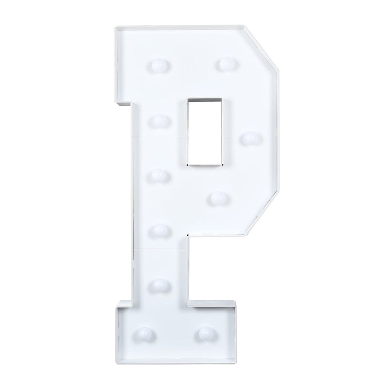 4ft XL LED Marquee Letter Foam Board with 10 Warm White Battery Operated LEDs - White WOD_METLTR11_4FT_P