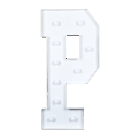 4ft XL LED Marquee Letter Foam Board with 10 Warm White Battery Operated LEDs - White WOD_METLTR11_4FT_P