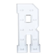 4ft XL LED Marquee Letter Foam Board with 10 Warm White Battery Operated LEDs - White WOD_METLTR11_4FT_R