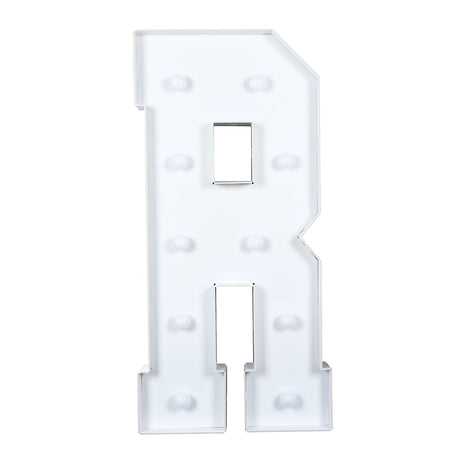 4ft XL LED Marquee Letter Foam Board with 10 Warm White Battery Operated LEDs - White WOD_METLTR11_4FT_R