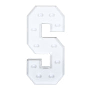 4ft XL LED Marquee Letter Foam Board with 10 Warm White Battery Operated LEDs - White WOD_METLTR11_4FT_S