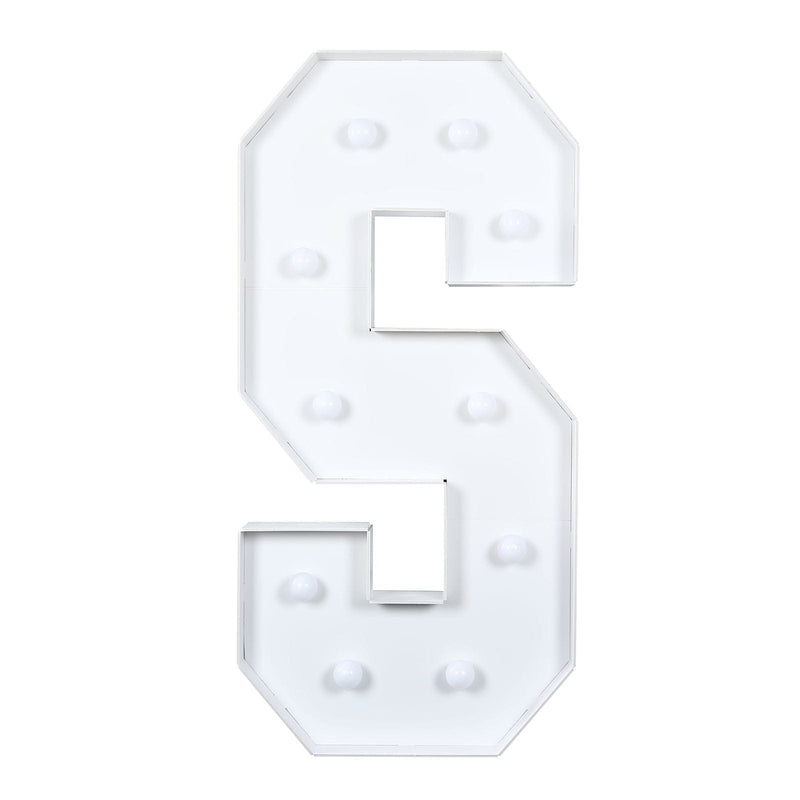4ft XL LED Marquee Letter Foam Board with 10 Warm White Battery Operated LEDs - White WOD_METLTR11_4FT_S