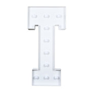 4ft XL LED Marquee Letter Foam Board with 10 Warm White Battery Operated LEDs - White WOD_METLTR11_4FT_T