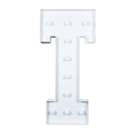 4ft XL LED Marquee Letter Foam Board with 10 Warm White Battery Operated LEDs - White WOD_METLTR11_4FT_T
