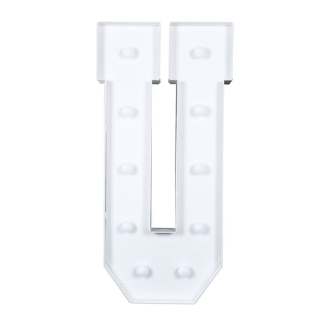 4ft XL LED Marquee Letter Foam Board with 10 Warm White Battery Operated LEDs - White WOD_METLTR11_4FT_U