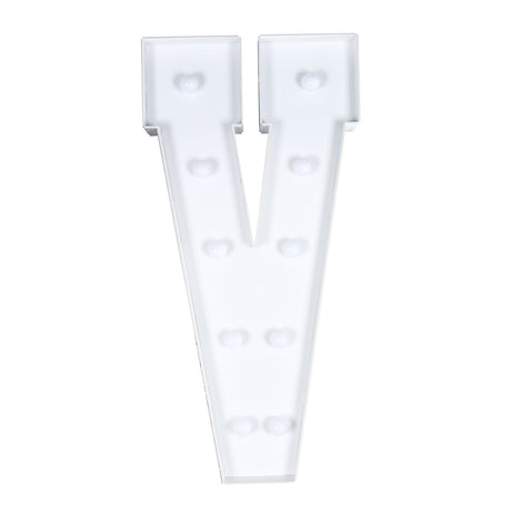 4ft XL LED Marquee Letter Foam Board with 10 Warm White Battery Operated LEDs - White WOD_METLTR11_4FT_V