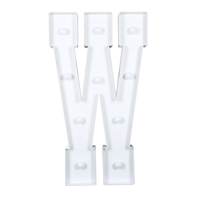 4ft XL LED Marquee Letter Foam Board with 10 Warm White Battery Operated LEDs - White WOD_METLTR11_4FT_W