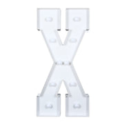 4ft XL LED Marquee Letter Foam Board with 10 Warm White Battery Operated LEDs - White WOD_METLTR11_4FT_X