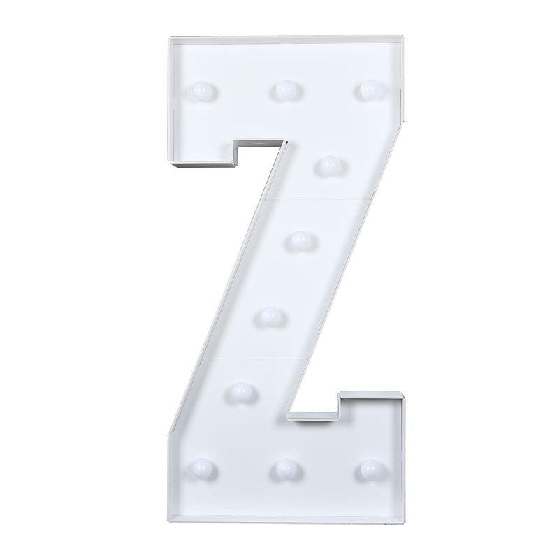 4ft XL LED Marquee Letter Foam Board with 10 Warm White Battery Operated LEDs - White WOD_METLTR11_4FT_Z