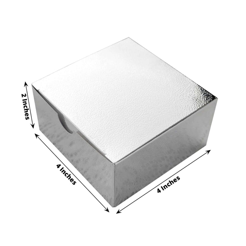 100 4"x4"x2" Cake Wedding Party Favors Boxes with Tuck Top