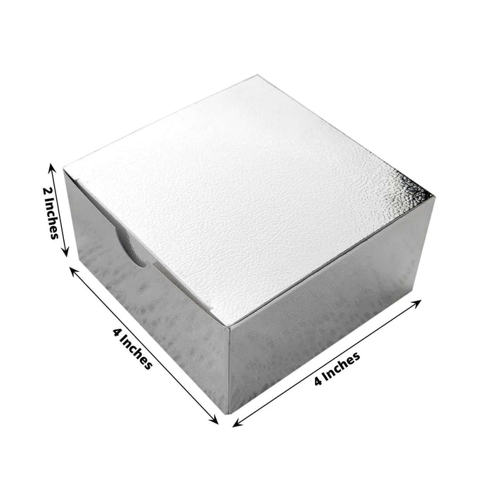 100 4"x4"x2" Cake Wedding Party Favors Boxes with Tuck Top