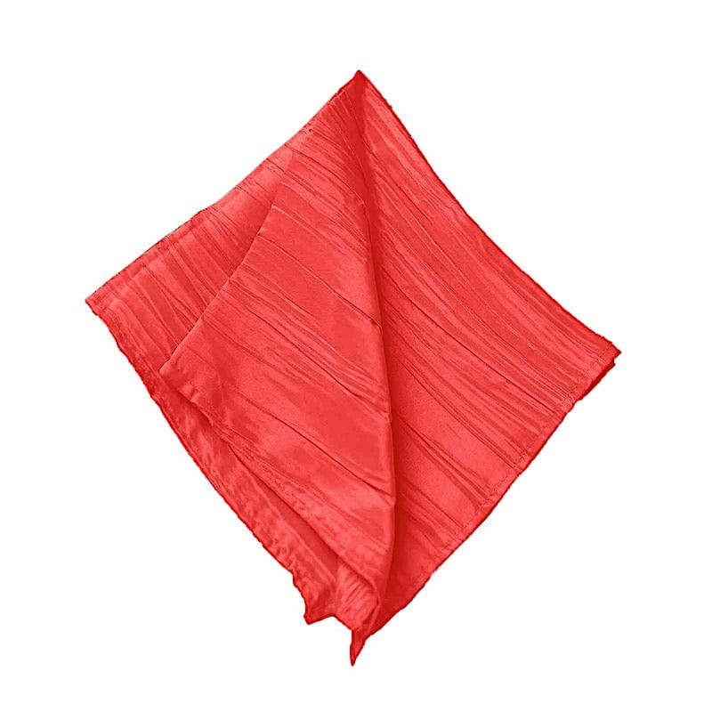 5 Accordion Crinkled Taffeta Dinner Napkins