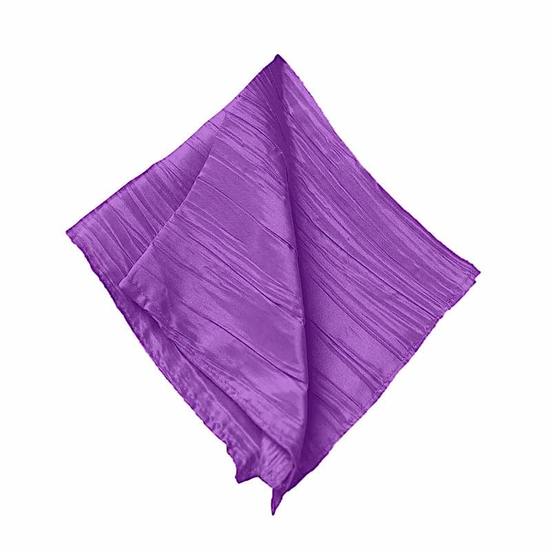 5 Accordion Crinkled Taffeta Dinner Napkins