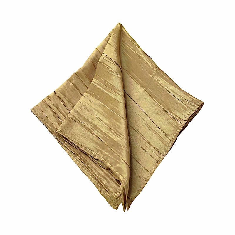 5 Accordion Crinkled Taffeta Dinner Napkins