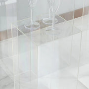 5 Acrylic Rectangular Display Stands Pre-Assembled Pedestal Riser - Clear PROP_BOX_001_SET_ACRY_CLR