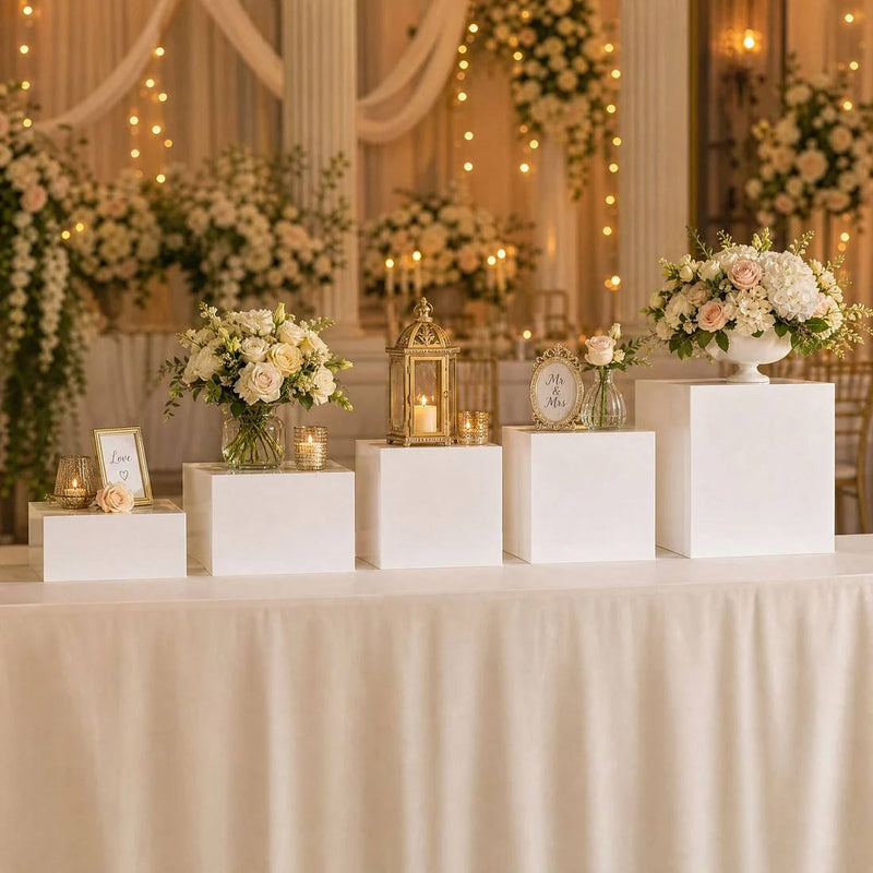 5 Acrylic Square Cake Risers Dessert Display Stands