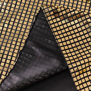 5 Black and Gold 20" x 20" Shiny Foil Cloth Dinner Napkins Disco Mirror Ball Theme NAP_25A_BLKGD