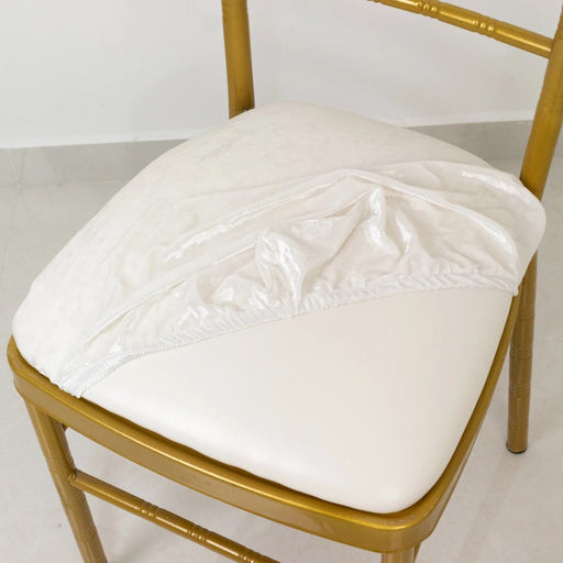 5 Crushed Velvet Chiavari Chair Cushion Covers