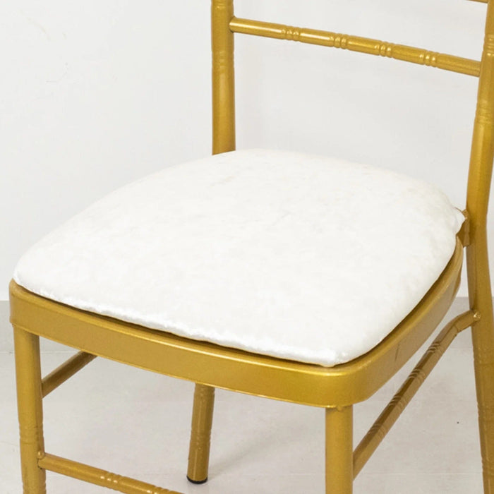 5 Crushed Velvet Chiavari Chair Cushion Covers