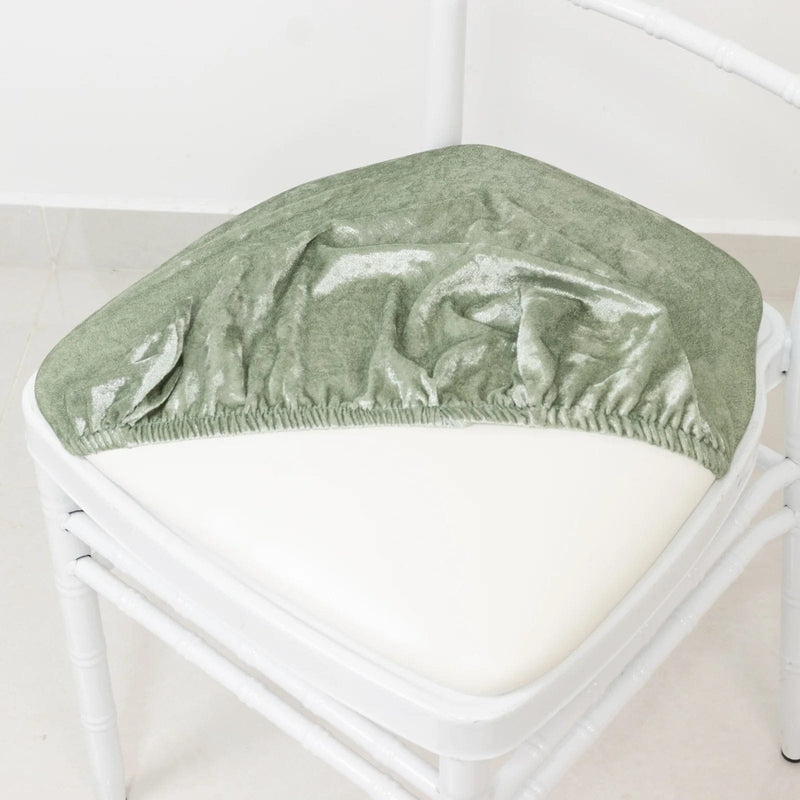 5 Crushed Velvet Chiavari Chair Cushion Covers