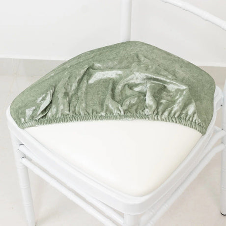 5 Crushed Velvet Chiavari Chair Cushion Covers