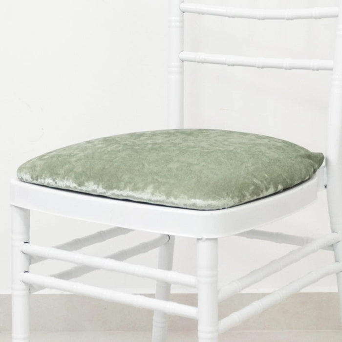 5 Crushed Velvet Chiavari Chair Cushion Covers