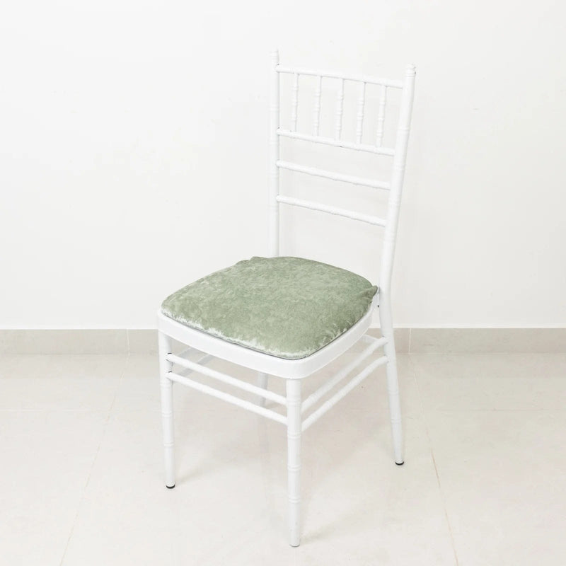5 Crushed Velvet Chiavari Chair Cushion Covers