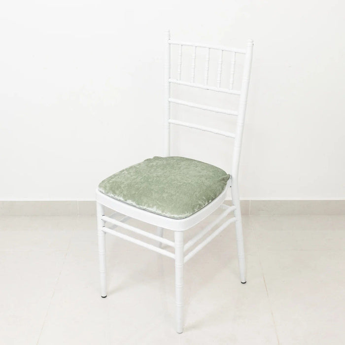 5 Crushed Velvet Chiavari Chair Cushion Covers