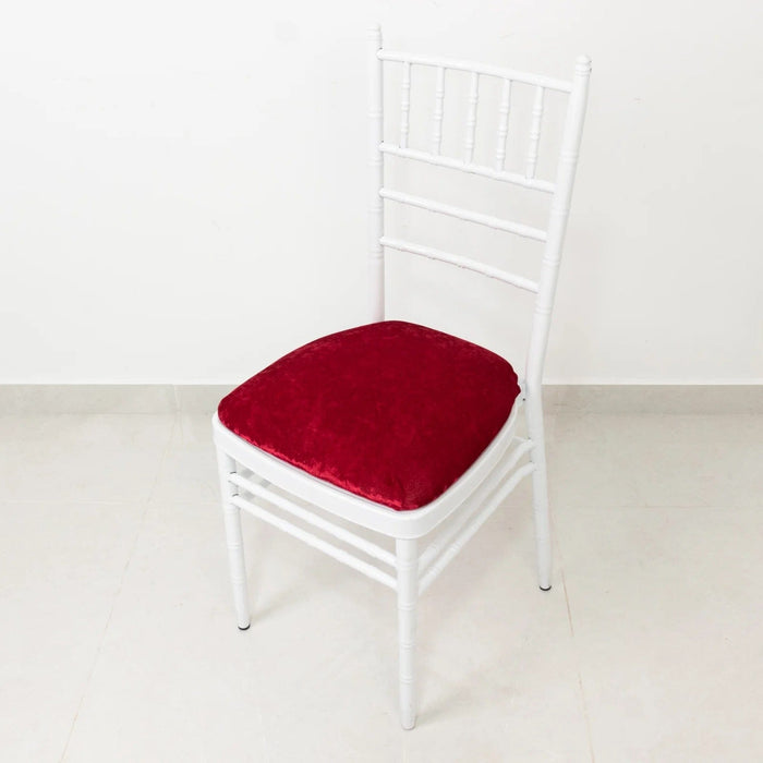 5 Crushed Velvet Chiavari Chair Cushion Covers