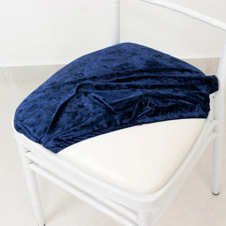 5 Crushed Velvet Chiavari Chair Cushion Covers