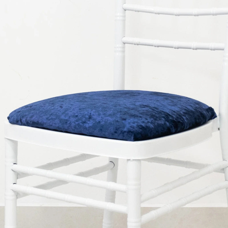 5 Crushed Velvet Chiavari Chair Cushion Covers
