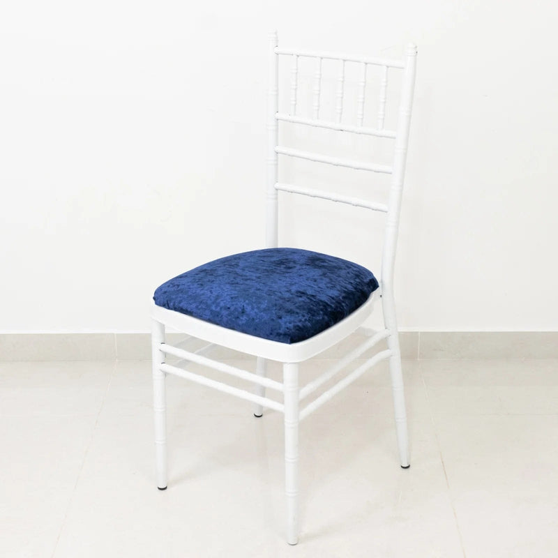 5 Crushed Velvet Chiavari Chair Cushion Covers