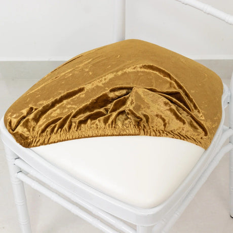 5 Crushed Velvet Chiavari Chair Cushion Covers