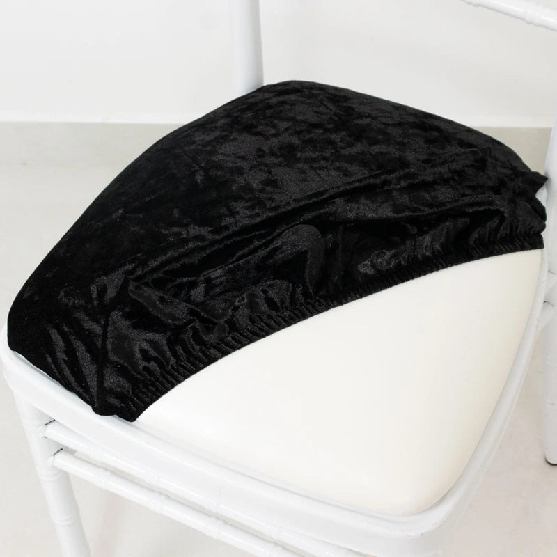 5 Crushed Velvet Chiavari Chair Cushion Covers