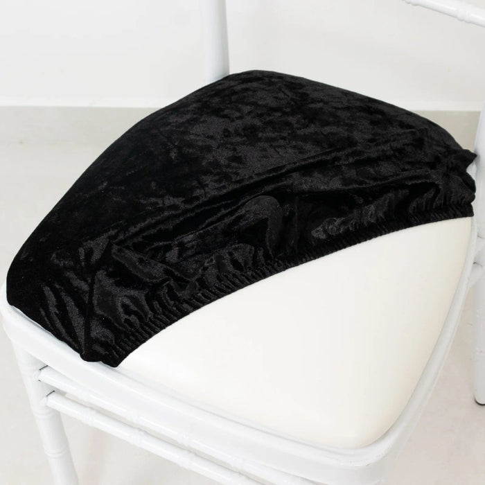 5 Crushed Velvet Chiavari Chair Cushion Covers