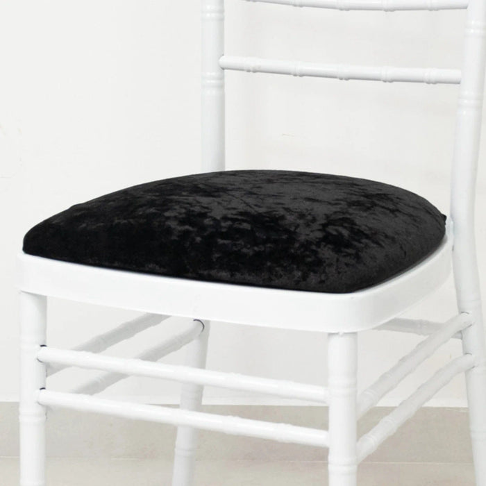 5 Crushed Velvet Chiavari Chair Cushion Covers