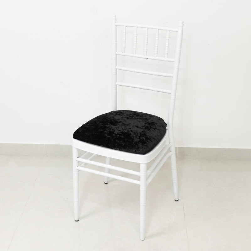 5 Crushed Velvet Chiavari Chair Cushion Covers