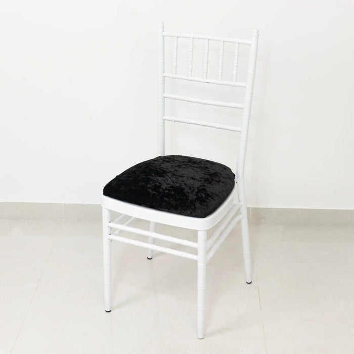5 Crushed Velvet Chiavari Chair Cushion Covers